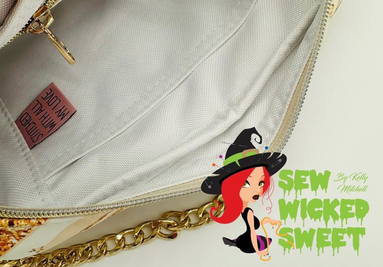 Gold glitter crossbody bag