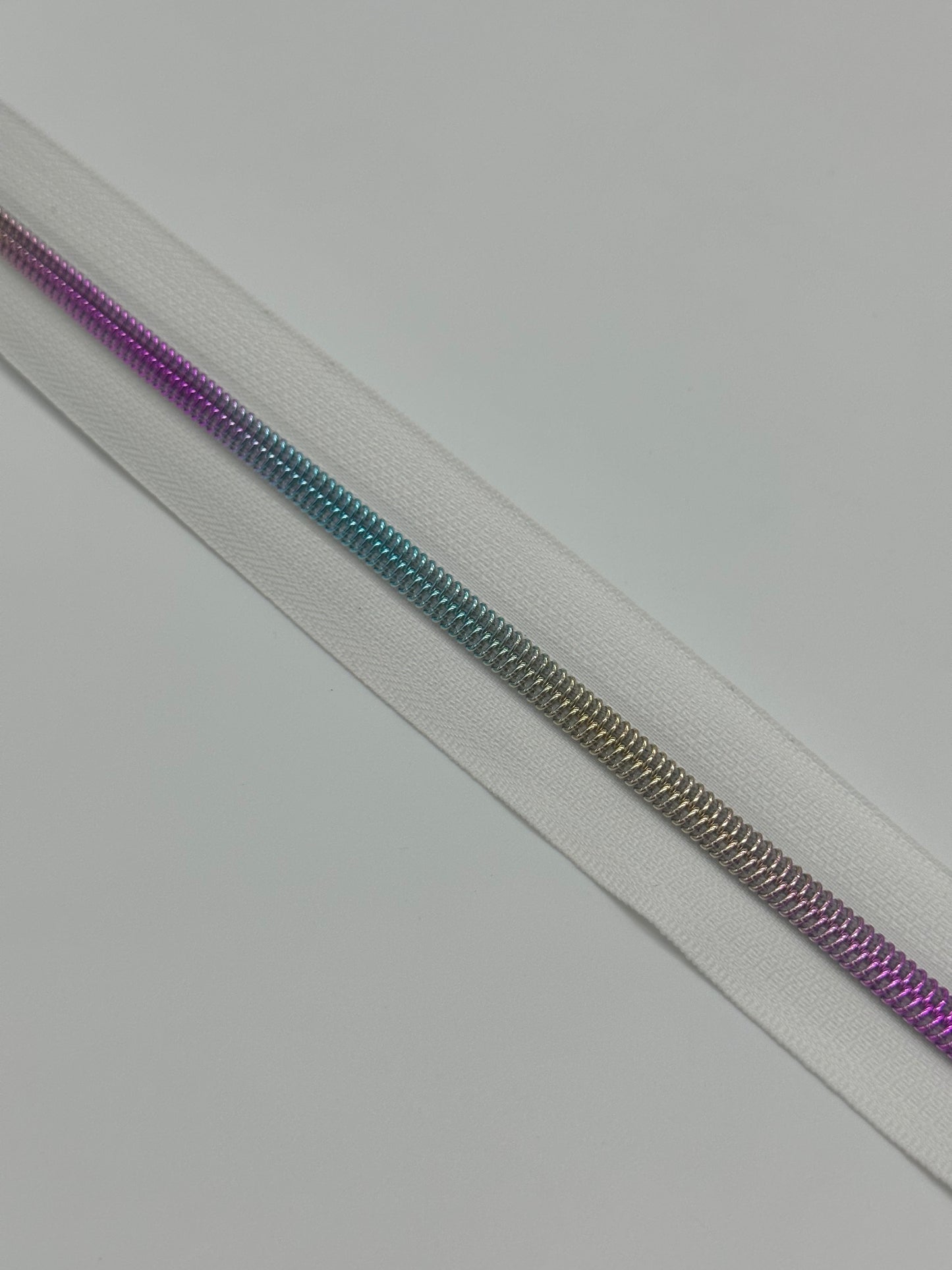 Rainbow zipper tape by the yard (3 yard cut)