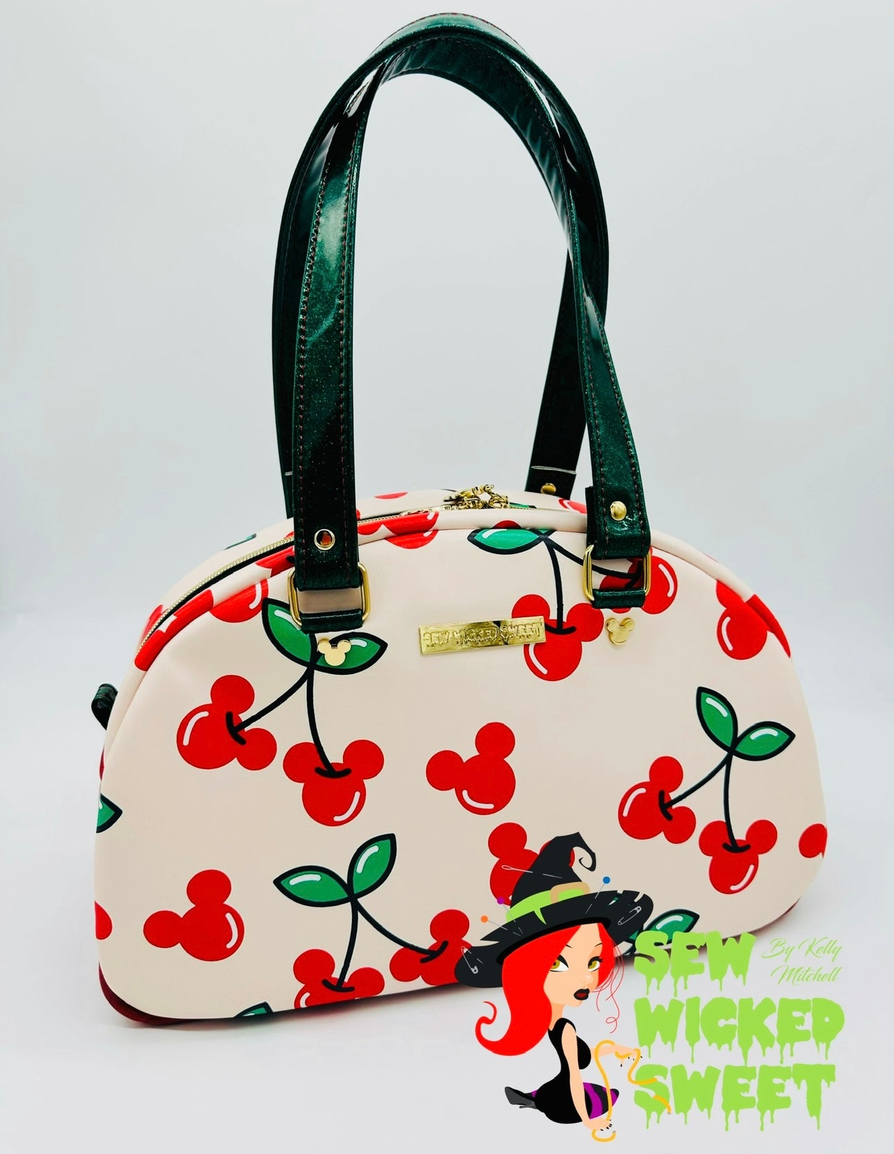 Mouse cherries bowler bag