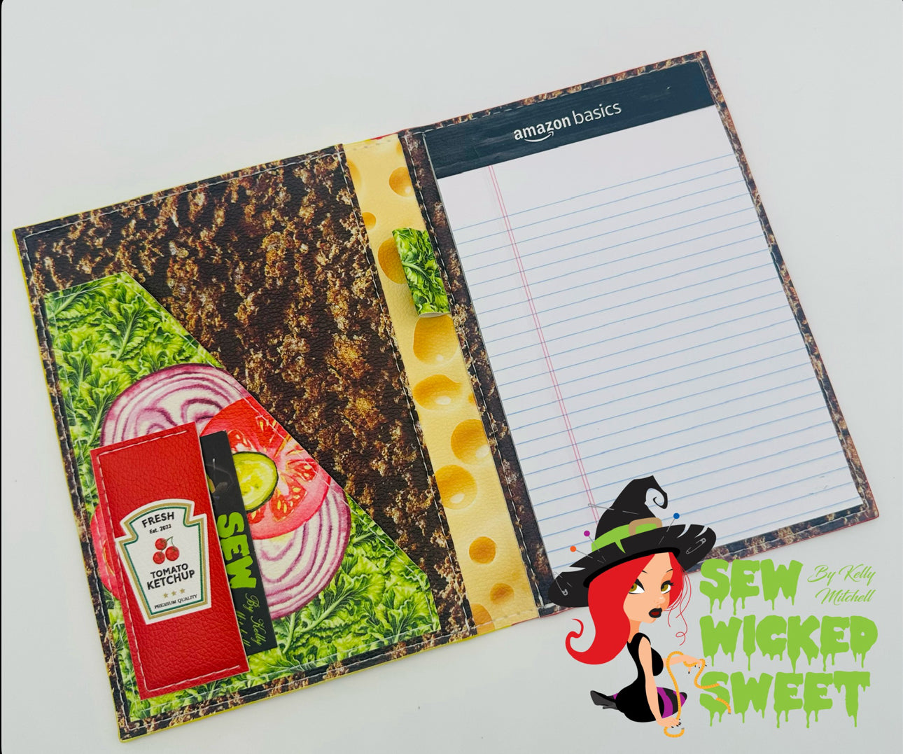 Burger notepad cover