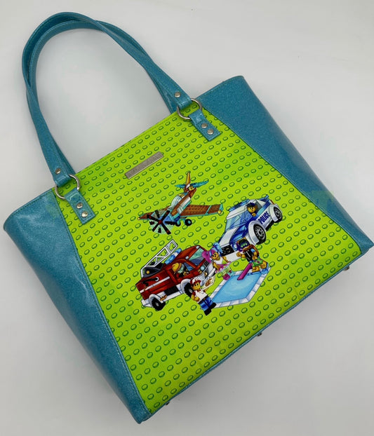 Building blocks tote/diaper bag