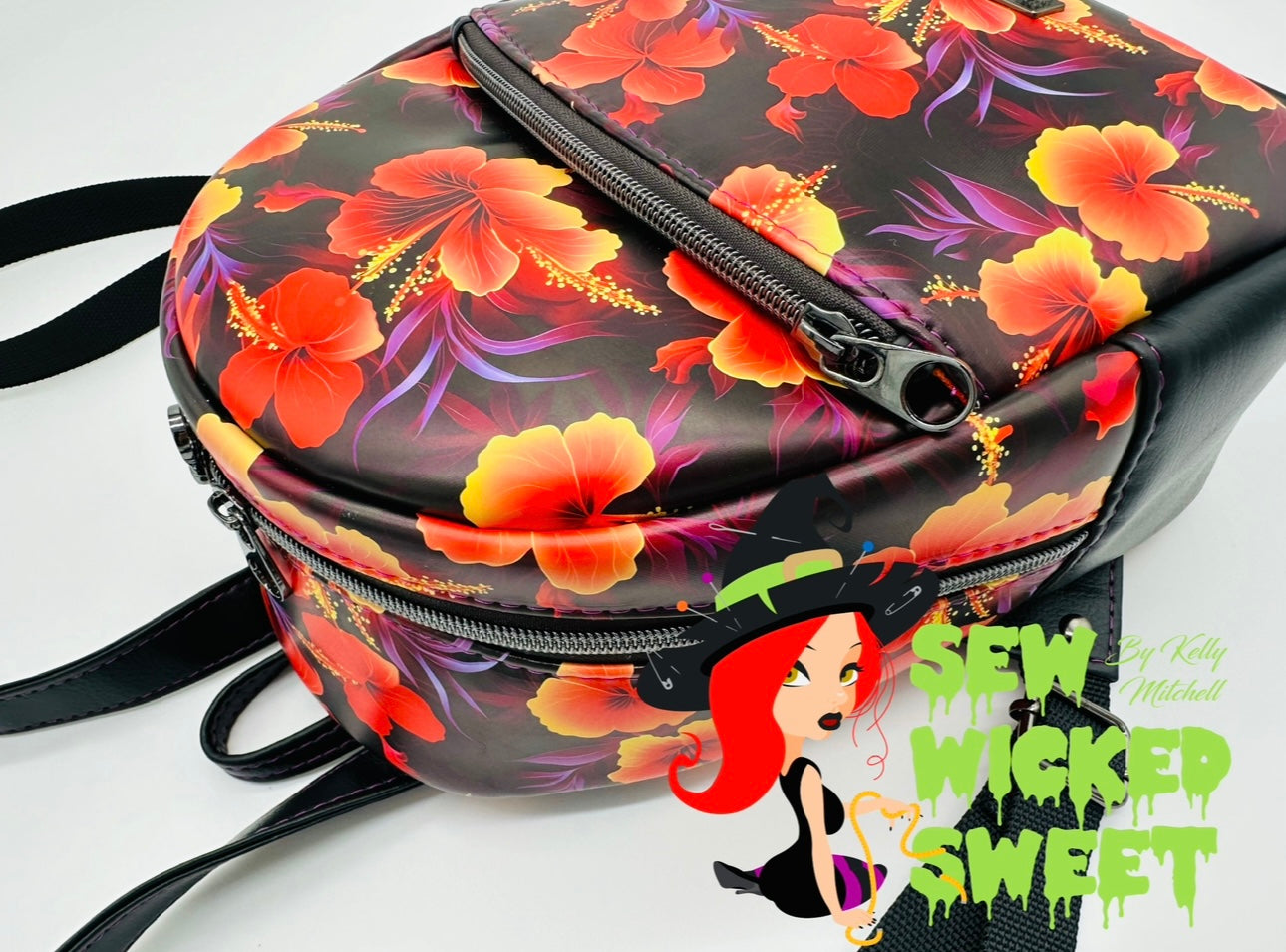 Hibiscus mini backpack