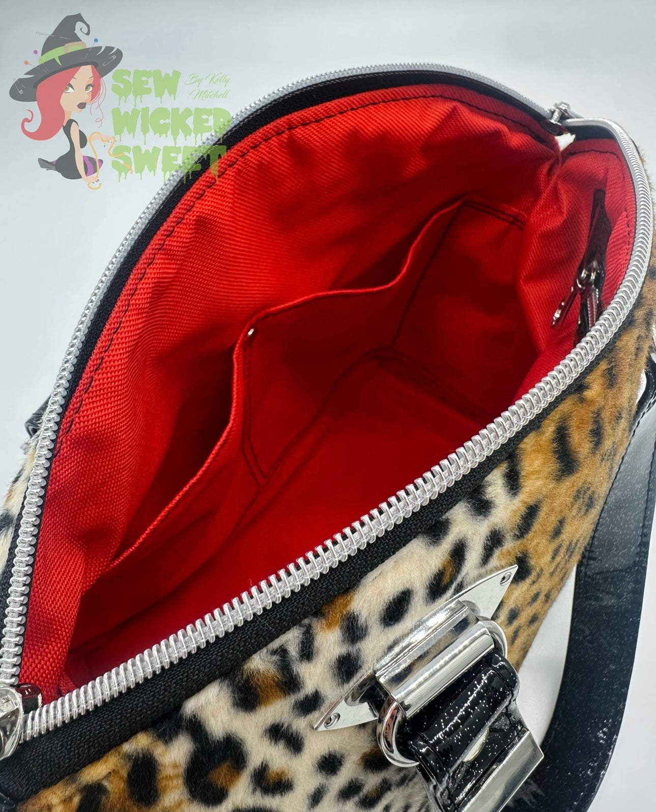 Animal Print with Spikes Handbag