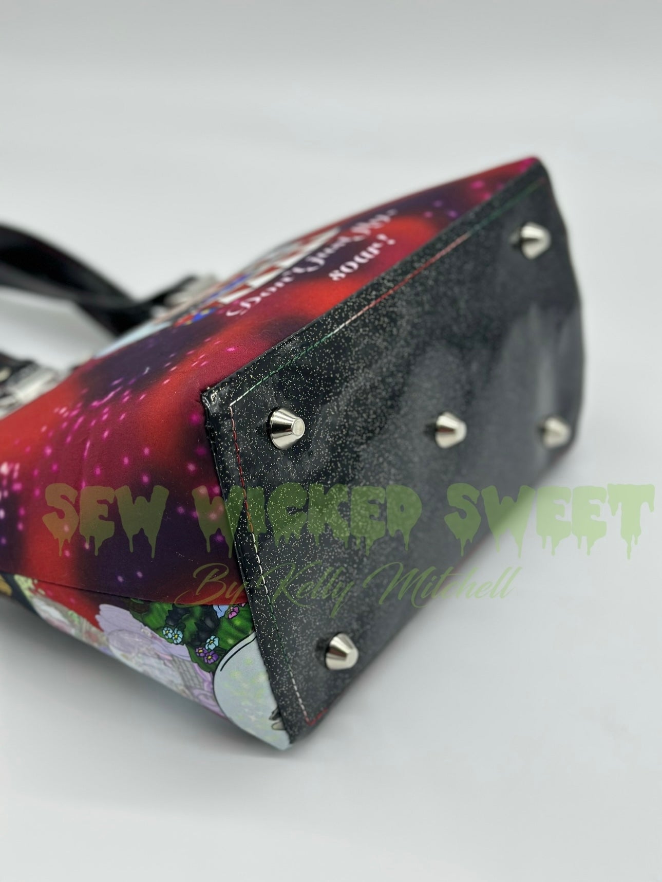 Flying elephant Christmas snow globe handbag