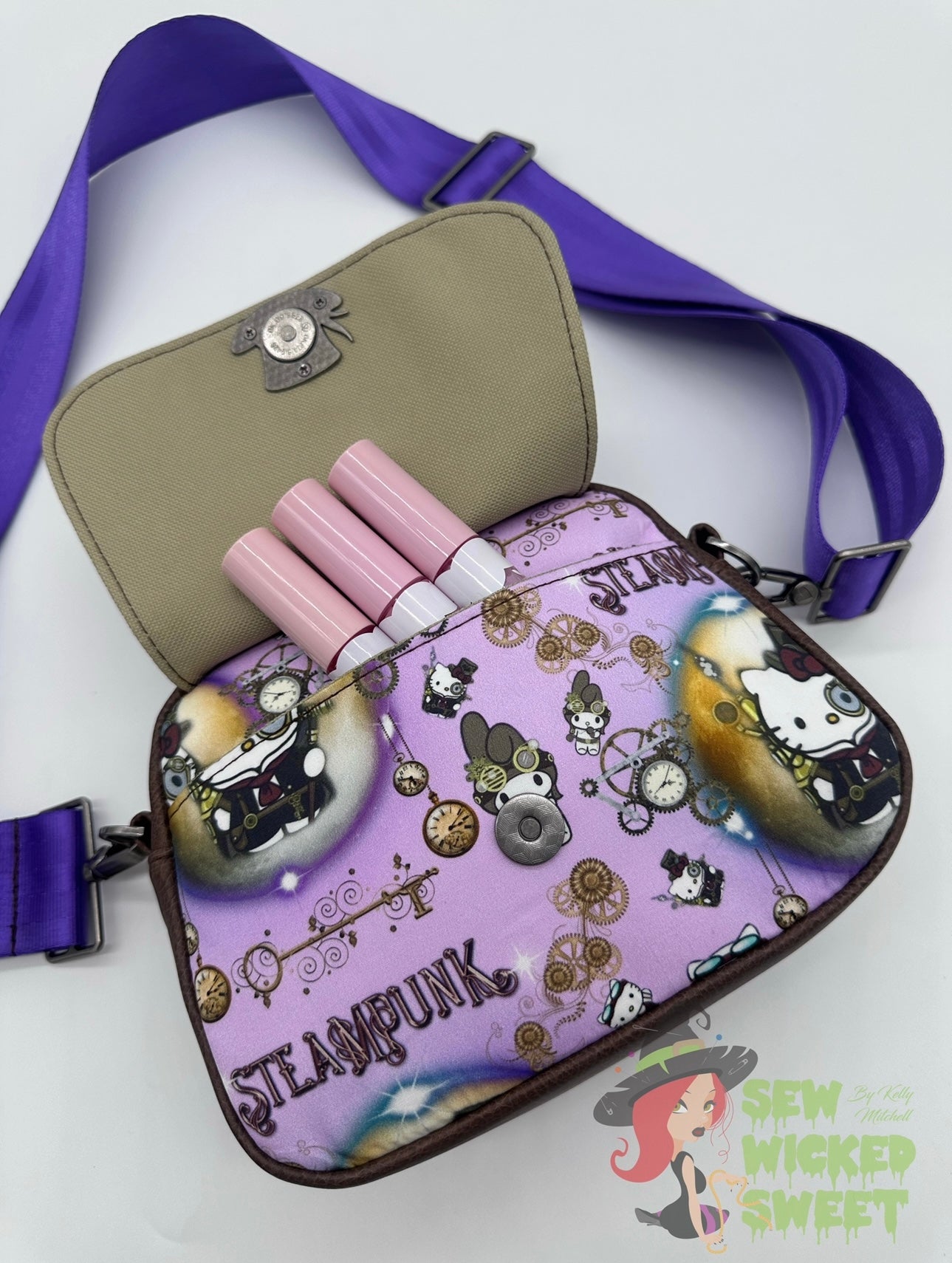 Steampunk Hello Kitty Crossbody