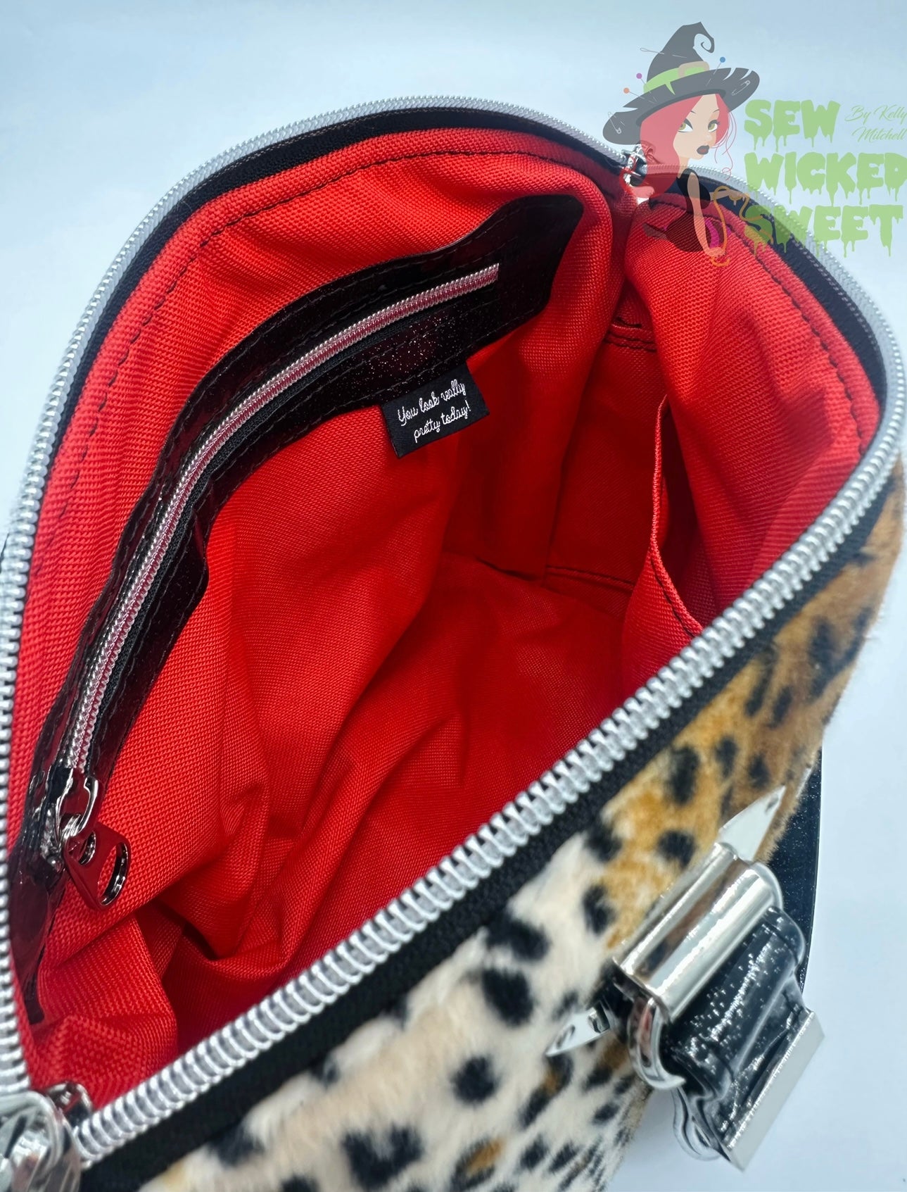 Animal Print with Spikes Handbag