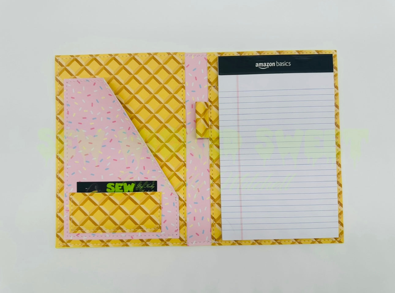 Pink sprinkle Jr legal notepad cover