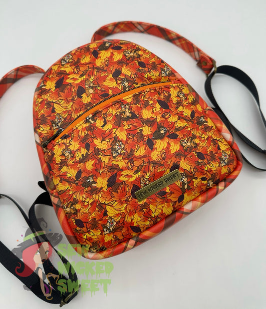 Chipmunks Autumn mini backpack