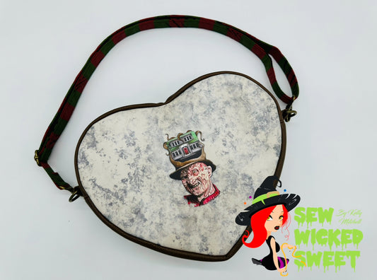 Sweet dreams heart shaped crossbody bag