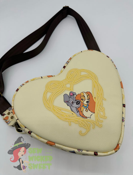 Puppy Love Heart Shaped Crossbody Bag