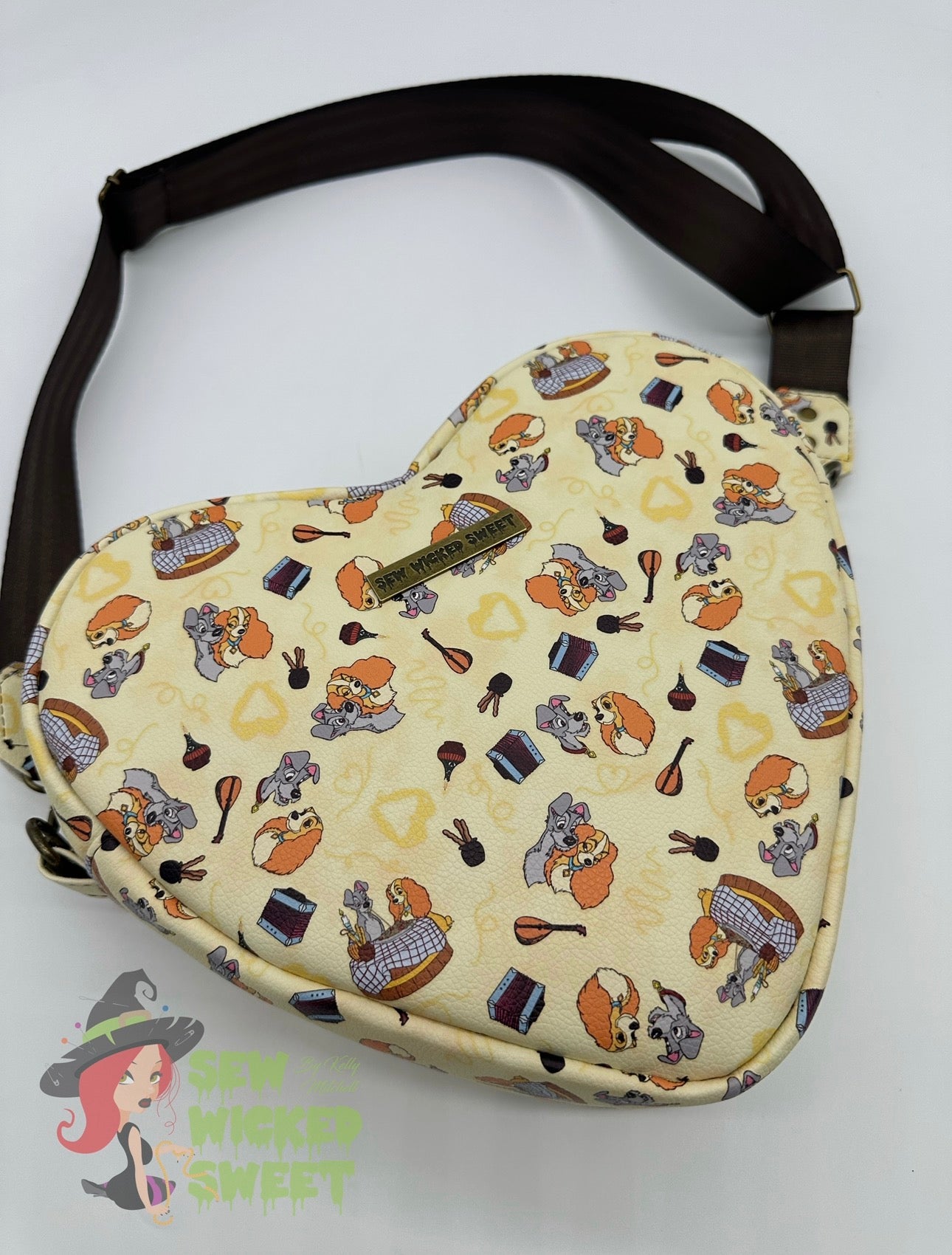 Puppy Love Heart Shaped Crossbody Bag
